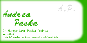 andrea paska business card